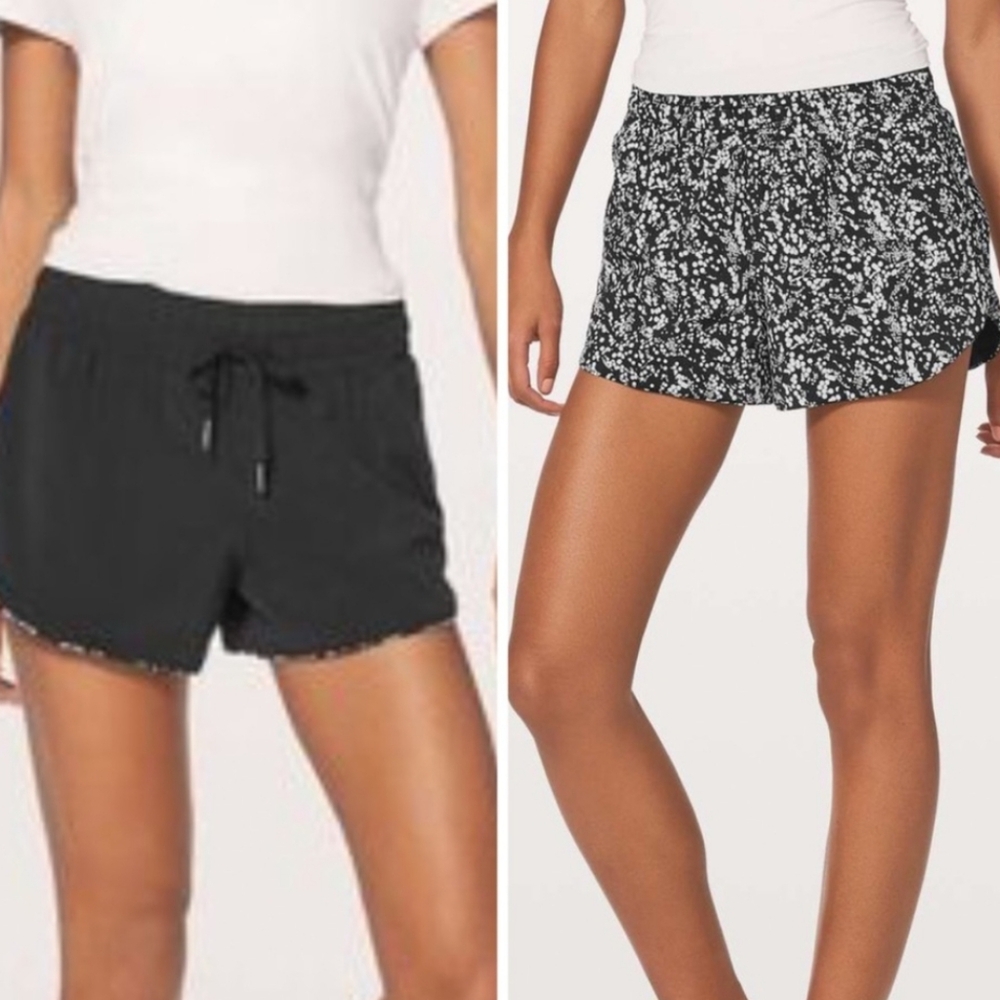 Lululemon Black and White Choose A Side Reversible Shorts Size 6